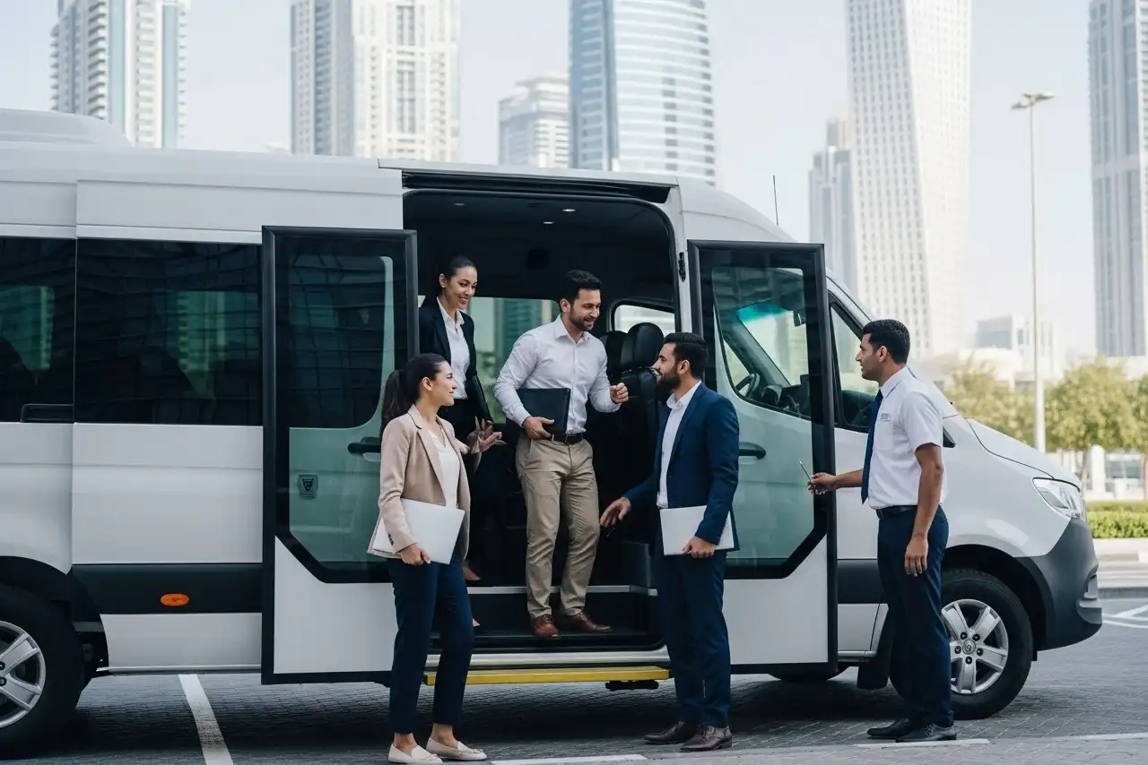 13 Seater Corporate Staff Transport Service In Dubai