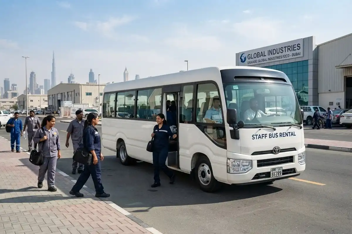 30 Seater Factory Worker Shuttle Dubai for Daily Commute